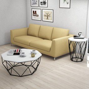 Mesa de Apoio Sofya – Branco e Preto – 46x57x46 cm