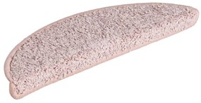 Tapete/carpete para degraus 15 pcs 56x17x3 cm rosa claro