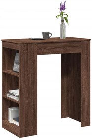 Mesa de bar c/ prateleiras derivados madeira carvalho castanho