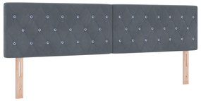 Cama Box com Colchão vidaXL Cinza Escuro Super King Veludo