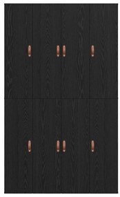Estrado de Cama com Arrumação Preto Carvalho 120x190 cm