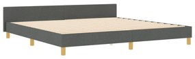Cama vidaXL Cinza Escuro 200x200 cm Tecido