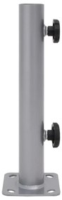 Base de guarda-sol para poste de Ø32/34/38 mm aço prateado