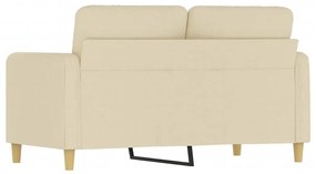 Sofá de 2 lugares tecido 120 cm cor creme