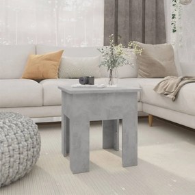 vidaXL Mesa de centro 40x40x42 cm aglomeraco cinzento cimento