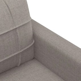 4 pcs conjunto de sofás com almofadas tecido cinza-acastanhado
