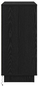 Sideboard com LED Madeira Carvalho Preto 71x34,5x75 cm