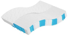 vidaXL Colchão de molas ensacadas médio firme 160x200 cm super king