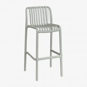 Pack De 4 Bancos Altos De Jardim Empilháveis Em Polipropileno Wendell Verde Cáqui & ↑75 Cm - Sklum
