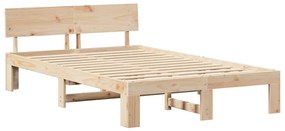 Estrado de cama com Cabeceira 120x200 cm Madeira de Pinho