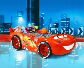 Cama para criança Carro Faisca Mcqueen ABS Oferta colchão e estrado 230 x 138 x 65 cm Vermelha