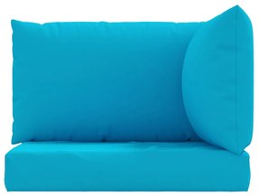 Almofadões para paletes 3 pcs tecido oxford azul-claro
