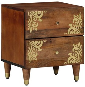 vidaXL Armário de Cabeceira com gaveta castanho mel 40 x 33 x 46 cm