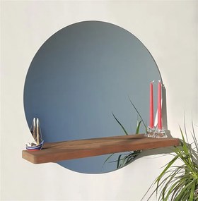 Espelho SUNSET – Nogueira – 70x70 cm