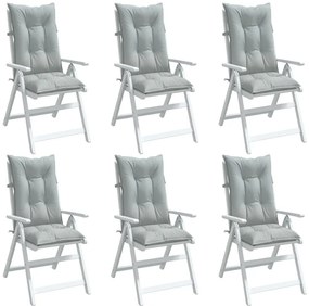 vidaXL Almofadões para cadeiras altas 6 pcs mesclado tecido