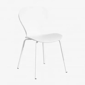 Stackable Dining Chair Uit Branco & Polipropileno Branco - Sklum
