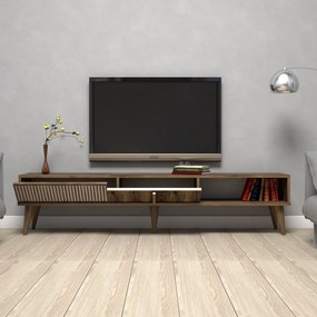 Suporte para TV Milan – Nogueira – 180 cm x 40 cm x 35 cm