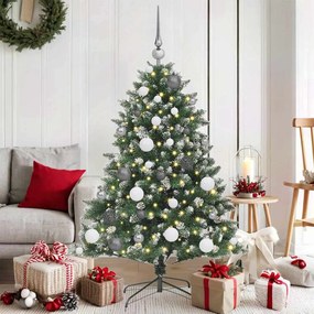 vidaXL Árvore de Natal Artificial com 150 LEDs Verde 85 x 85 x 120 cm