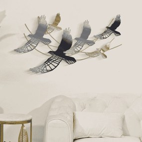 PAINEL DE PAREDE DE FERRO BIRD 90,8X6,4X50,8 CM MULTICOLORIDO
