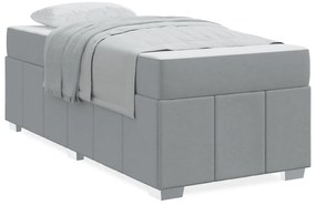 Estrutura da Cama Cinzento-claro 90 x 200 cm tecido