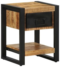 Mesa de cabeceira 35x34x45 cm madeira maciça manga áspera