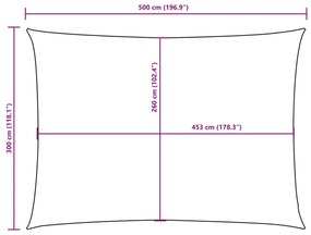 Para-sol estilo vela tecido oxford retangular 3x5 m amarelo