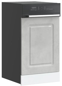 Painel máquina lavar louça Kalmar 45x1,5x67 cm cinza cimento