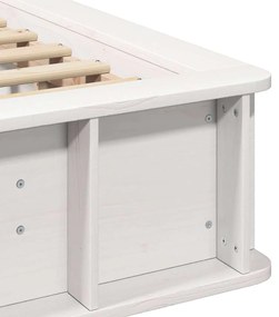 Estrutura da Cama Branco 90 x 200 cm Madeira composta