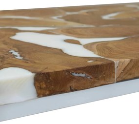 Mesa de centro em resina de teca 110x60x40 cm