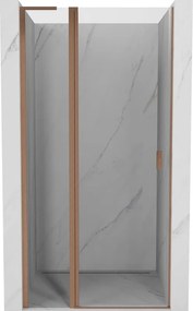 Mexen Mist L porta de duche articulada 120 cm, transparente, cobre escovado - 8A4L-120-000-65-00