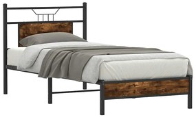 Estrutura cama s/ colchão derivados de madeira carvalho fumado