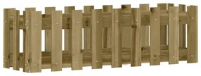 Canteiro elevado c/ design cerca 100x30x30 cm pinho impregnado