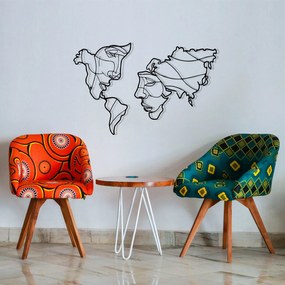 Acessório Decorativo de Parede Suret Two – Preto – 100 x 64 cm