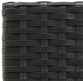 Bancos de bar 4 pcs vime PE preto