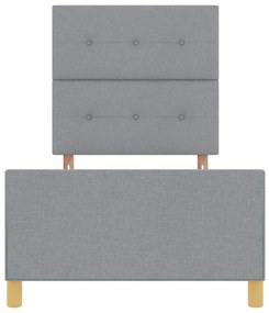 Estrutura de Cama vidaXL Cinza Claro 100x200 cm em Tecido