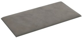 Painel de parede 12 pcs 60x30 cm veludo 2,16 m² cinzento-claro