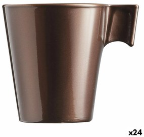 Caneca Luminarc Flashy Castanho 80 Ml Vidro (24 Unidades)