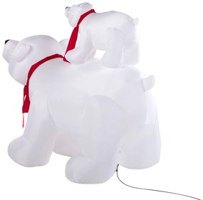 Urso polar insuflável com LED 160 cm branco KULTALA Beliani