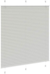Plissado Cego Cinzento Luz 120x150 cm Largura Tecido 119,4cm