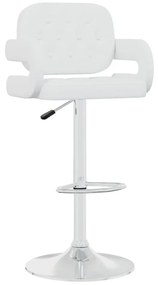 vidaXL Banco de bar couro artificial branco