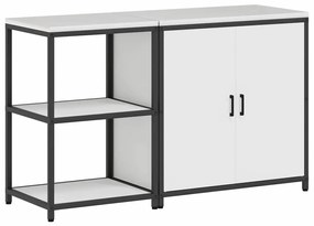 Conjunto de Armazenamento de Cozinha 2 pcs Branco