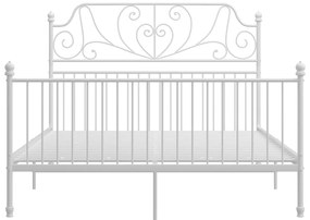Estrutura de cama metal 140x200 cm branco