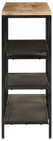 Mesa consola 110x30x75 cm madeira mangueira áspera maciça/ferro