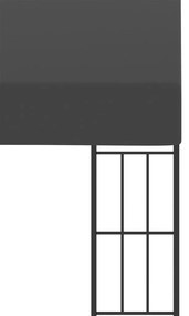 Gazebo de montagem na parede 3x6 m tecido antracite