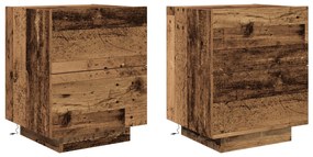 Cômodas vidaXL com Luzes LED 2 pcs Madeira Antiga 45x40x55 cm