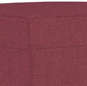 3 pcs conjunto de sofás tecido vermelho-tinto