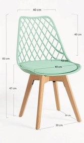 Pack 6 Cadeiras Mima - Verde Jade