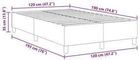 Cama Box Spring vidaXL Cinza Escuro Pequeno Duplo Tecido Corduroy