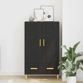 Highboard vidaXL em Carvalho Preto, 70x31x115 cm, Feito de Madeira Der
