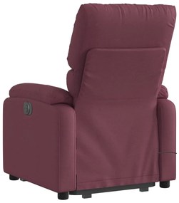 Poltrona elétrica elevatória massagens tecido roxo